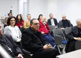 the Holy Land Coordination of Episcopal Conferences visited the General Administration Office of the Latin Patriarchate Schools
