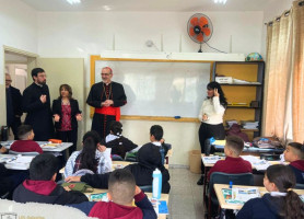 زيارة غبطة البطريرك بيير باتيستا بيتسابالا لمدرسة عين عريك