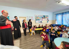 زيارة غبطة البطريرك بيير باتيستا بيتسابالا لمدرسة عين عريك
