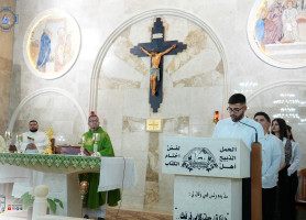 قداس من أجل طلبة التوجيهي &ndash; مدرسة لاتين الزبابدة