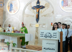 Holy Mass for 12 grade Students &ndash; Latin Patriarchate School, Zababdeh