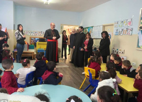 زيارة غبطة البطريرك بيير باتيستا بيتسابالا لمدرسة عين عريك