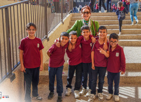 &lrm;زيارة لجنة الأرض المقدسة لمدرستي لاتين _ بيت ساحور والطيبة