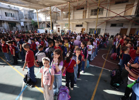 انطلاقة العام الدراسي الجديد في مدرسة لاتين _ غزة
