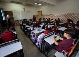 انطلاقة العام الدراسي الجديد في مدرسة لاتين _ غزة