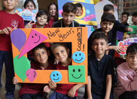 انطلاقة العام الدراسي الجديد في مدرسة لاتين _ غزة