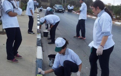 رام الله - الكلية الاهلية: المشاركة في نشاط يوم النظافة العالمي