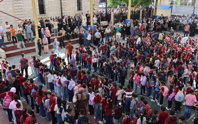 انطلاقة العام الدراسي الجديد في مدرسة لاتين _ غزة
