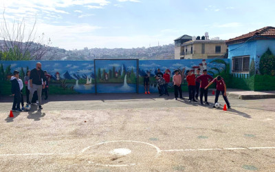 البدء بالتدريبات الرياضة في مدرسة البطريركية اللاتينية-جفنا