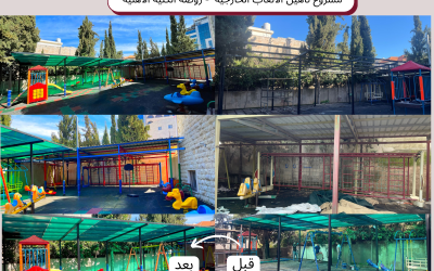 مشروع تأهيل الألعاب الخارجية في روضة الكلية الأهلية