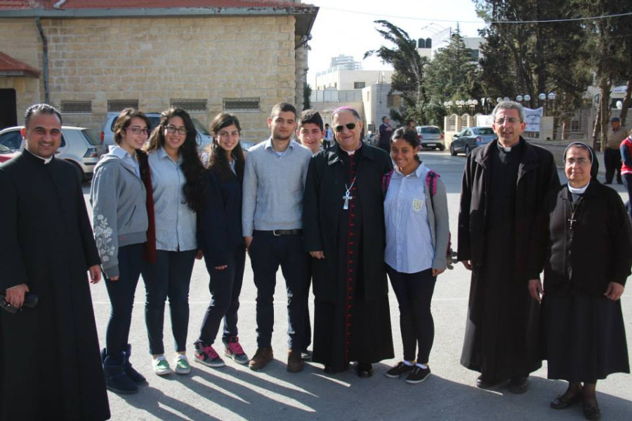 رام الله-الكلية الأهلية: غبطة البطريرك طوال في زيارة تفقدية