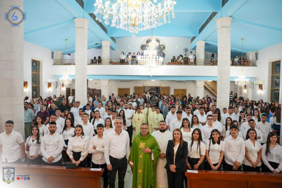 Holy Mass for 12 grade Students &ndash; Latin Patriarchate School, Zababdeh