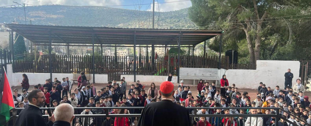 زيارة غبطة البطريرك بيير باتيستا بيتسابالا لمدرسة عين عريك