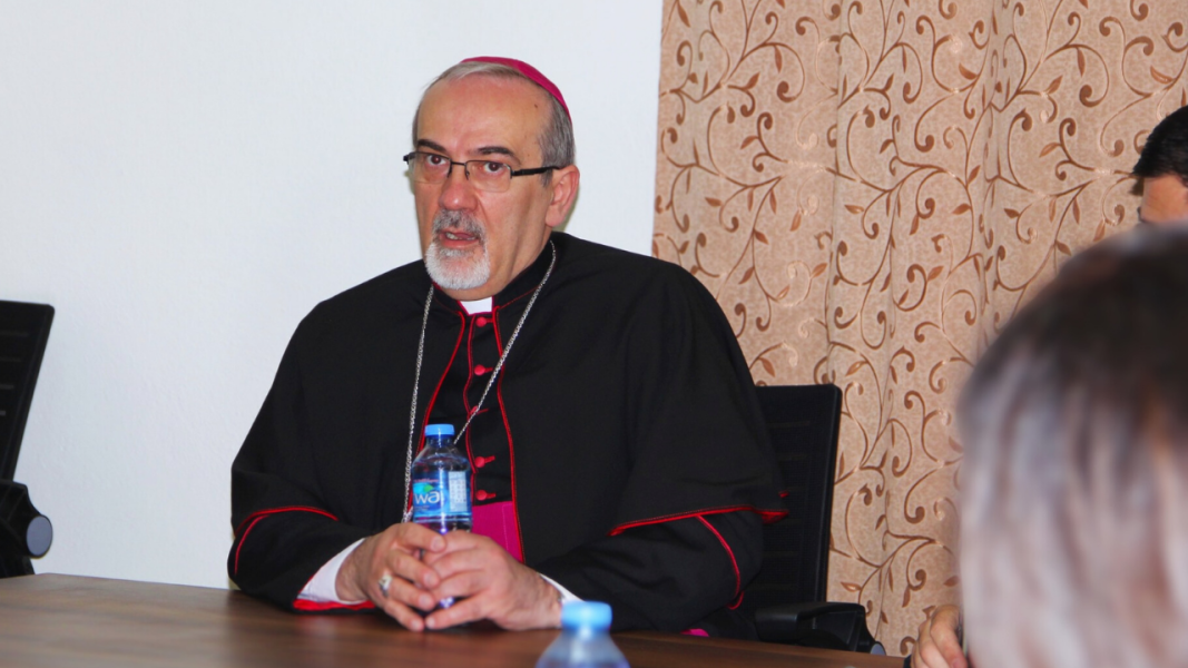 زيارة غبطة البطريرك بيير باتيستا بيتسابالا والأب ديفيد&lrm;